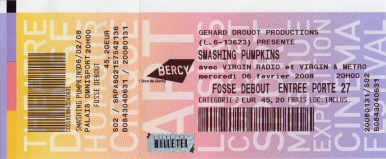 Scan place de concert : Smashing Pumpkins � Bercy l (Paris 12e)